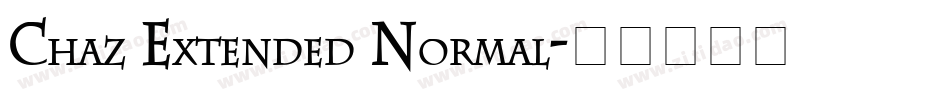 Chaz Extended Normal字体转换